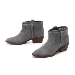 Joie Ajax Gray Suede Leather Bootie Size 9